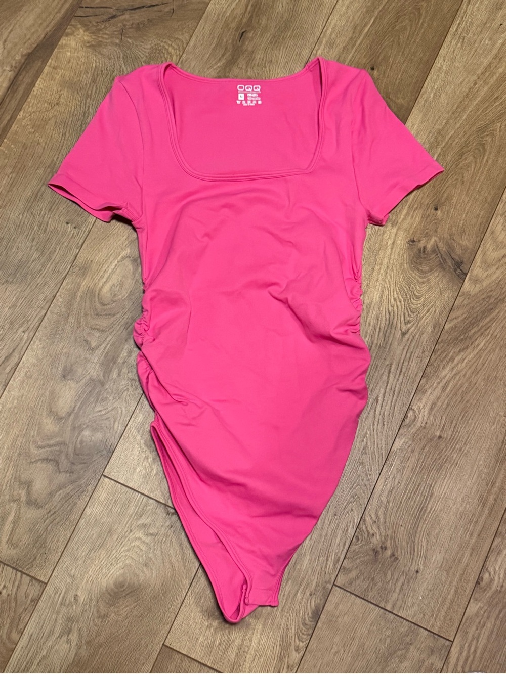 Bright Pink Scoop Neck Bodysuit